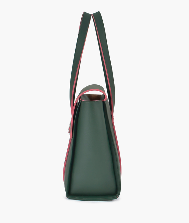 Army green satchel bag