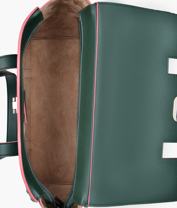 Army green satchel bag