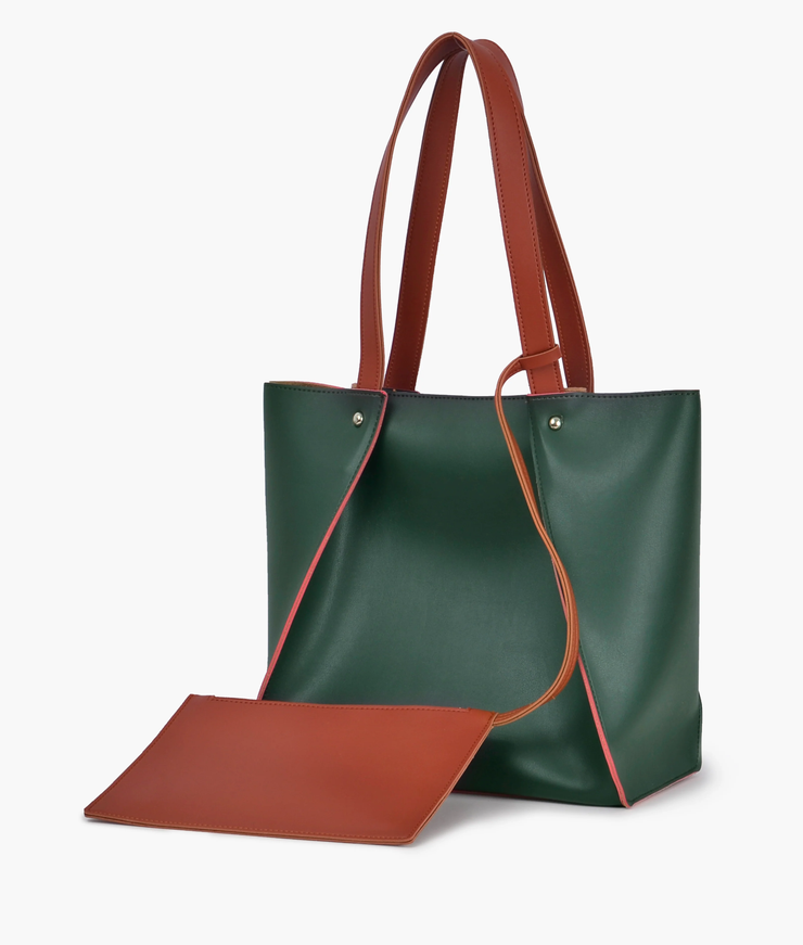 Maroon shopping handbag