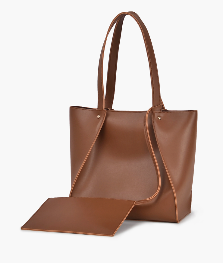 Maroon shopping handbag