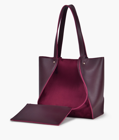 Maroon shopping handbag