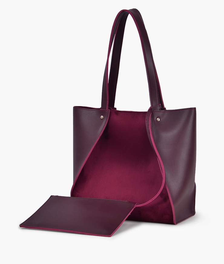 Maroon shopping handbag