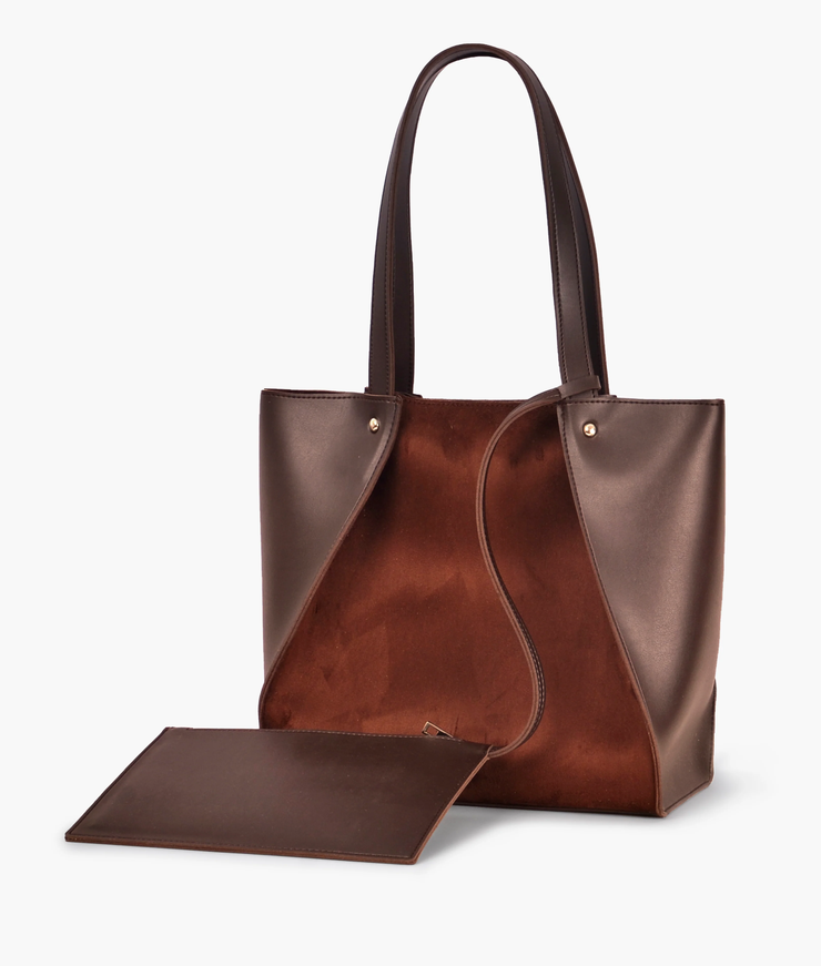 Maroon shopping handbag