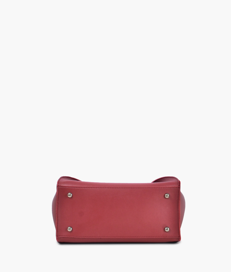 Maroon shopping handbag