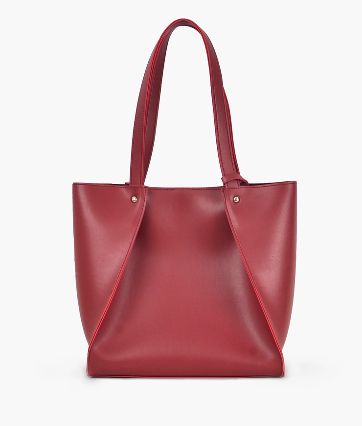 Maroon shopping handbag