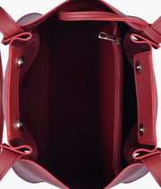 Maroon shopping handbag