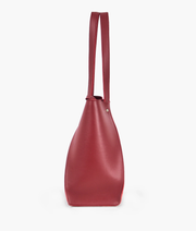 Maroon shopping handbag